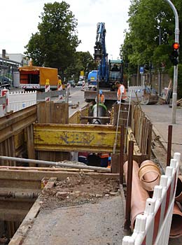 Verstärkung des bestehenden Regenwasserkanals in der Neustadter Straße